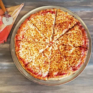 Cheese Pizza with Wisconsin Mozzarella cheese