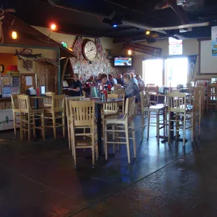 Back seating area -- definitely an up north cabin type vibe.