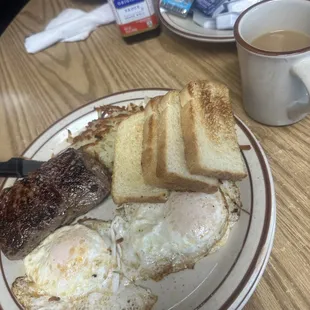 Steak and eggs