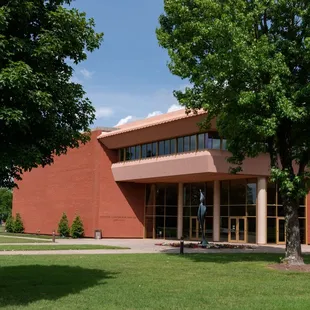 the front of the building