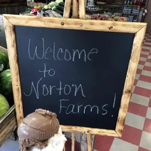 Ice cream and produce.