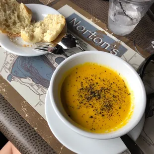 Mango carrot soup of the day