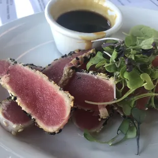 Ahi tuna appetizer 1/4 eaten