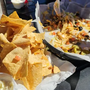 Look at all the chips...no melted cheese on them but still tasty