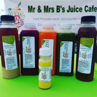 Cold Pressed Juices by Mr. &amp; Mrs B's
