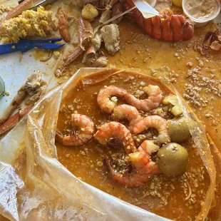 Shrimp with potatos