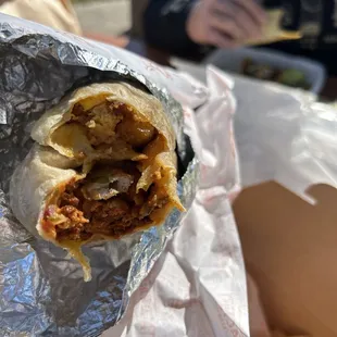 Chorizo breakfast burrito
