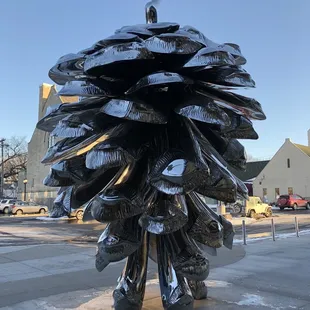 Pinecone statue