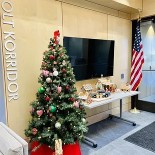 Entry way decked out for the holidays