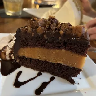 a slice of cake on a plate