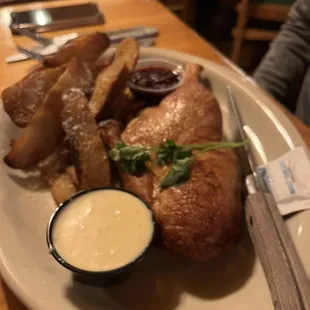 Duck with fried peels