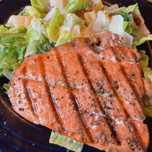 Caesar Salad Entree (With Salmon)