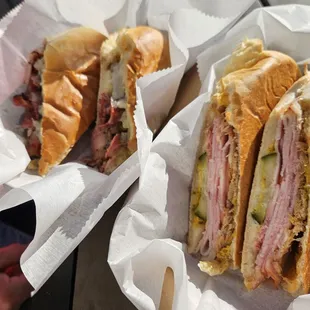 Pastrami melt and Cuban
