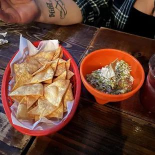 Chips and guacamole