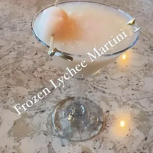 Frozen lychee martini