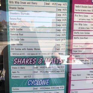 sundae menu