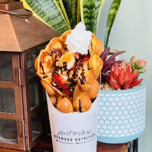 Protein bubble waffle