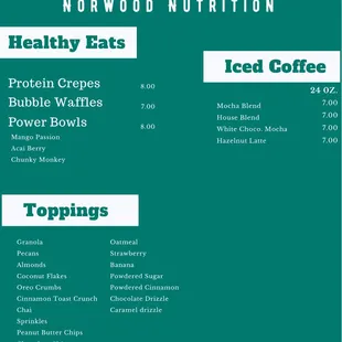 Menu PT3: HEALTHY EATS/ ICE COFFEE