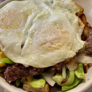 Skirt steak skillet