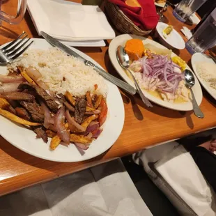 plates of food on a table