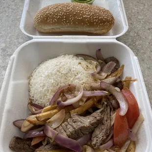 The beef saltado did not taste authentic and they gave a sesame hot dog bun as their bread?