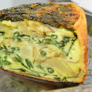 Quiche: French Bean, Caramelized Onions, Yukon Potatoes &amp; Brie Cheese