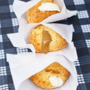 Garlic Herb &amp; Dulce de Leche * I highly recommend trying these beautifully baked Brazilian bites! @RAgrinds