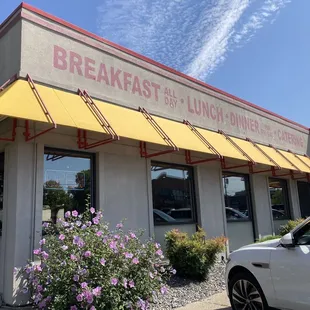 the front of a restaurant