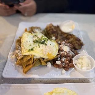 Chilaquiles with green sauce