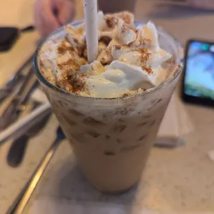 Iced cinnamon latte