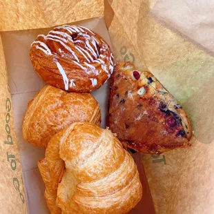 a variety of pastries