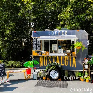 a food truck parked in a parking lot