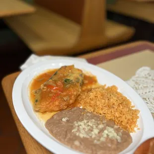 Chile relleno plate