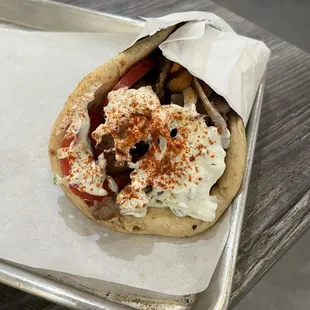 Beef and lamb gyro