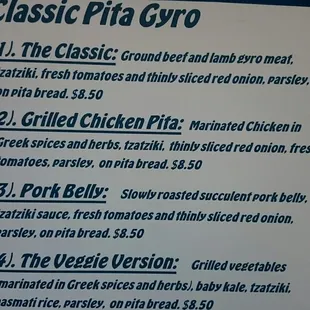Pork belly gyros?  Screams metro food truck scene...let's see how it is...