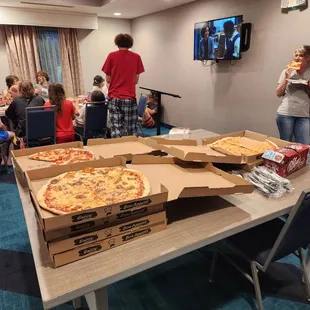 Pizza slices are huge