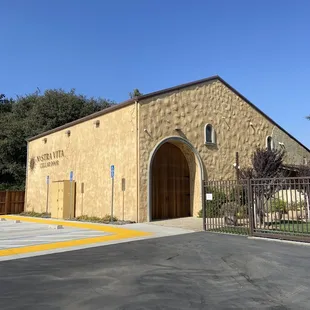 the entrance to the winery