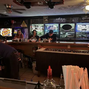 They have a huge U-shaped bar that probably seats 25