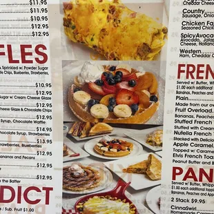 the breakfast menu