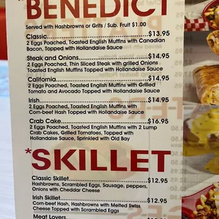 the menu