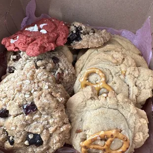 Variety of warm cookies!