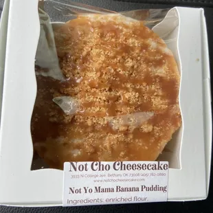 Not Yo Mama Banana Pudding cheesecake 'we'