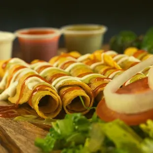 hotdogs with ketchup on them