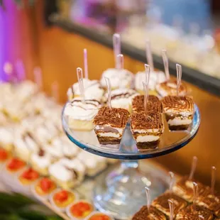 a variety of desserts