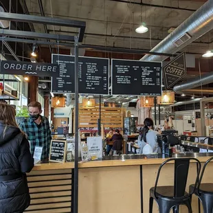 customers at the counter