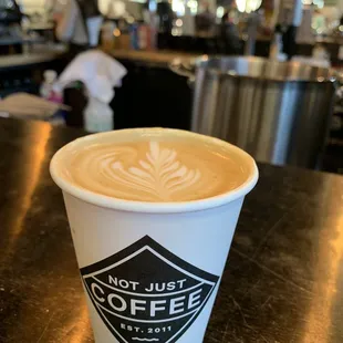 Cappuccino $4 REALLY delicious! Good price and nice ambiance.