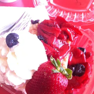 Blueberry bread pudding!