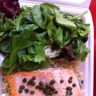 Salmon and capers