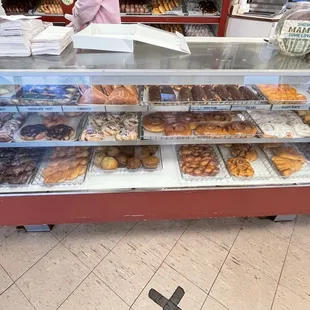 a display of donuts