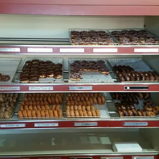 a display of donuts